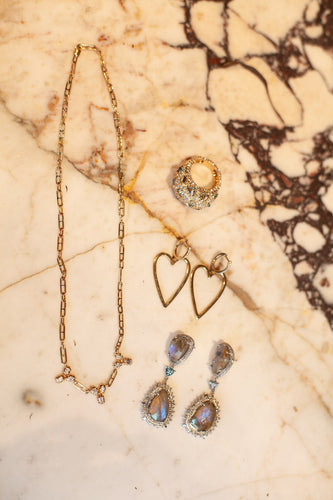 Three Charm Drop Necklace