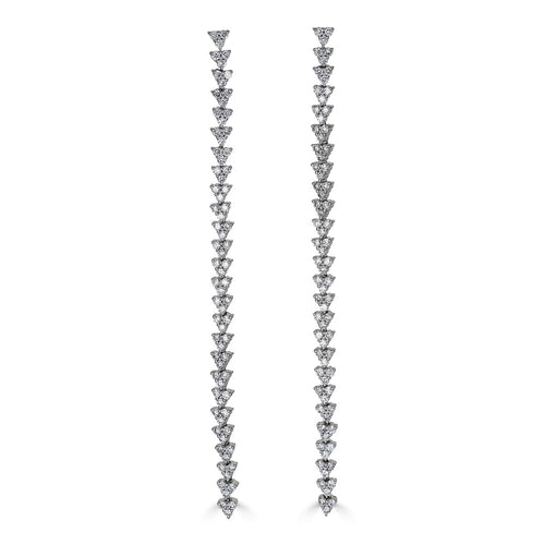 Yellow Gold Diamond Long Earring