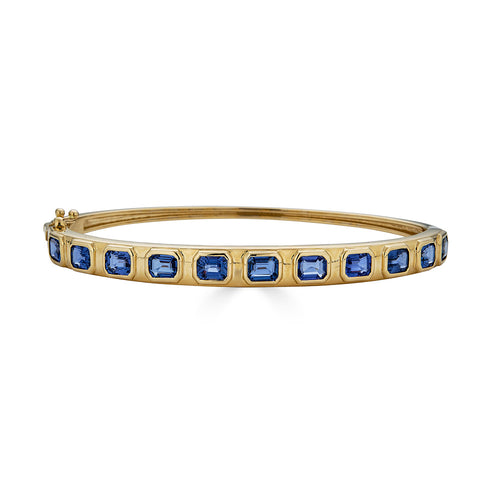 Tanzanite Cut Sapphire Bangle
