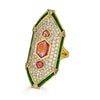 Pave Diamond Shield Ring