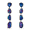 Pave Diamond Australian Opal Earring