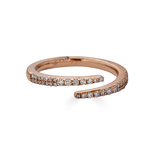 Rose Gold Swoosh Ring