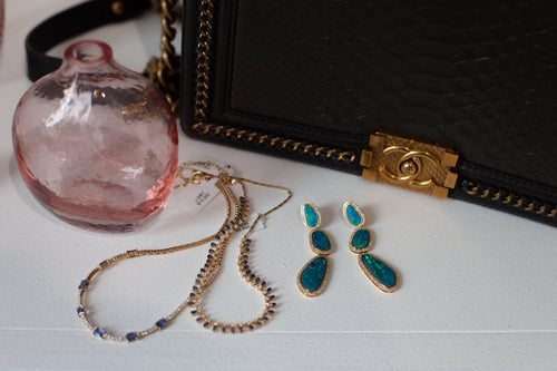 7 Emerald Cut Sapphire Necklace