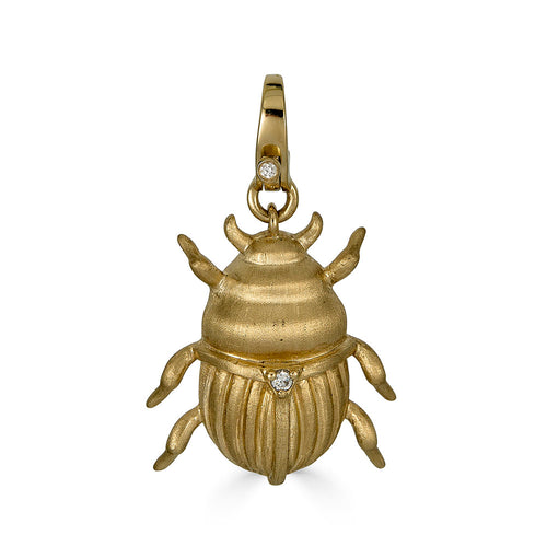 Center Diamond Beetle Pendant
