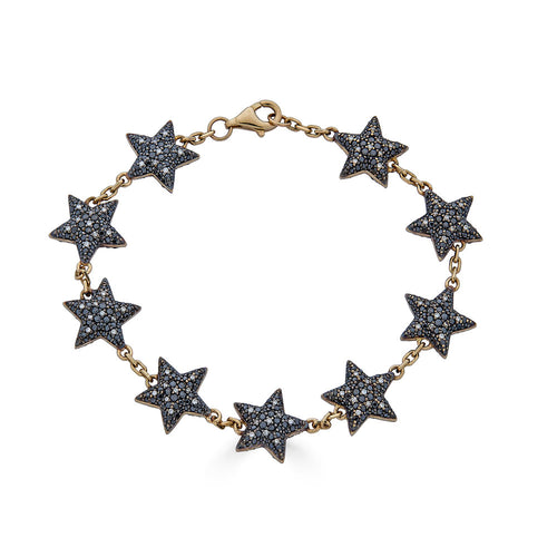 Black Diamond Bubble Star Bracelet