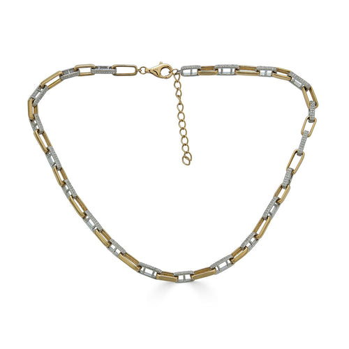 Gold & Diamond Paperclip Necklace
