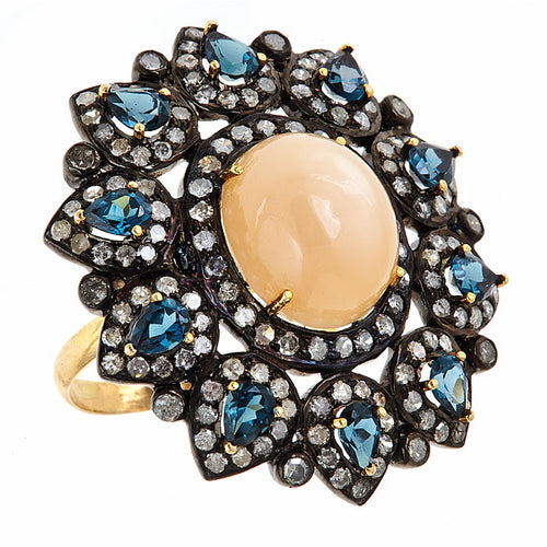 Yellow Moonstone Ring