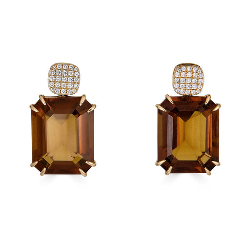 Topaz Emerald Drop Earring