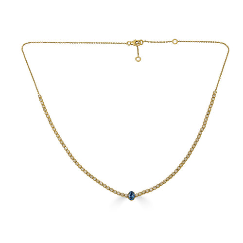 Oval Sapphire Necklace