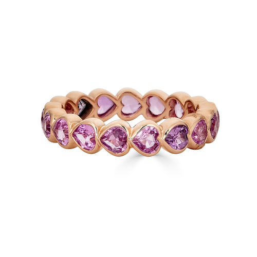 Pink Sapphire Heart Ring