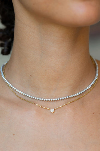 Solitaire Heart Necklace