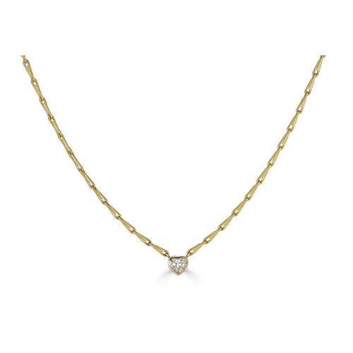 Solitaire Heart Necklace