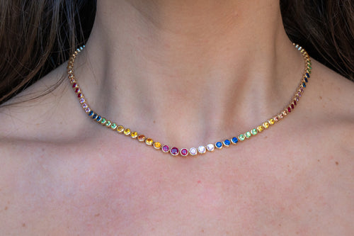 Sapphire Rainbow Necklace