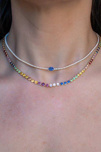 Sapphire Rainbow Necklace