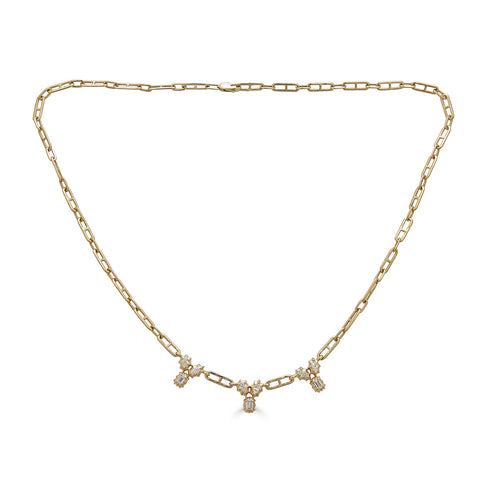 Three Charm Drop Necklace