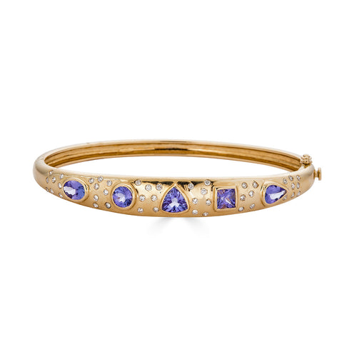 Tanzanite Trillion Cut Bangle