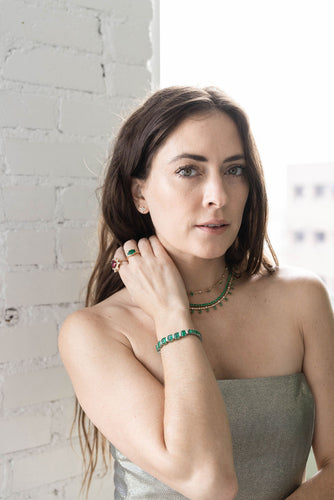 Three Emerald Stone Ring