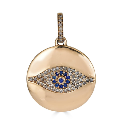 Pave Diamond Evil Eye Pendant