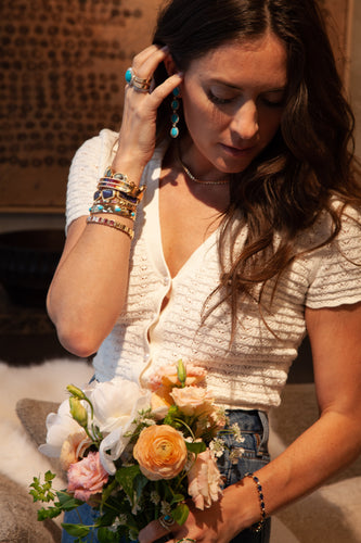 Two Row Rainbow Bangle