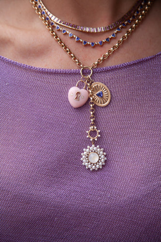 Pink Chalcedony Heart