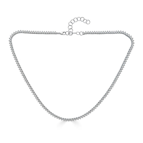 White Diamond Tennis Necklace