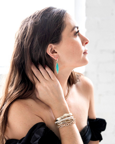 Pear Turquoise Earrings