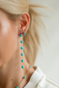 Cabochon Turquoise Huggie Earrings