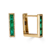 Small Rectangle Emerald Earrings