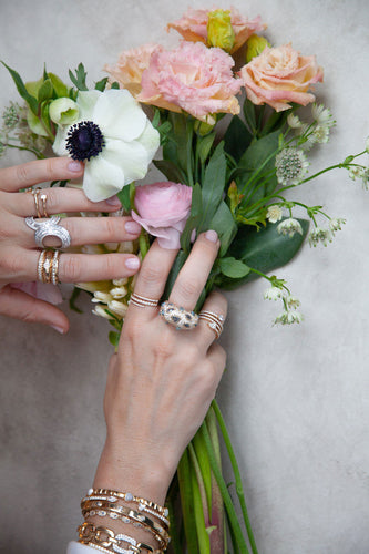 Open Line Pave Diamond Bangle