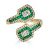 Baguette Emerald Wrapped Ring