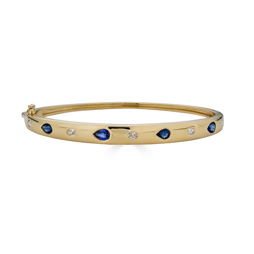 Pear Shape Sapphires Bangle