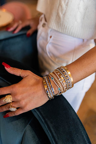 Pear Shape Sapphires Bangle