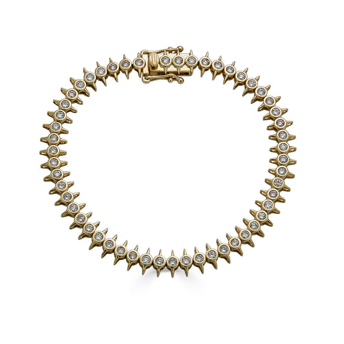 Spiked Diamond Tennis Bracelet