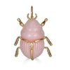 Pink Cabochon Beetle Pendant