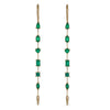 Multi Shaped Emerald Drop Earrings