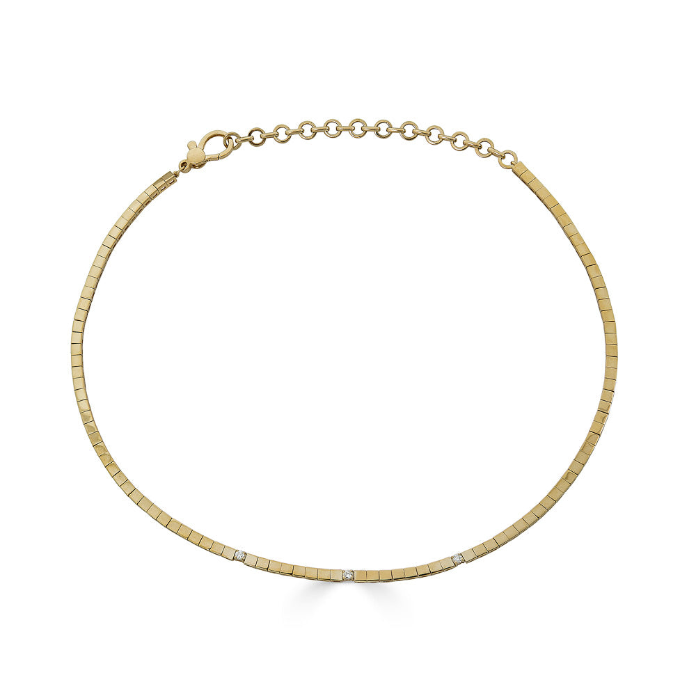 Gold Squared Chain Necklace