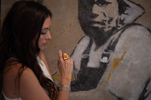 Alternating Australian Yellow Gold Bangle