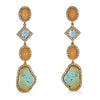 Turquoise Opal Aquamarine Earrings