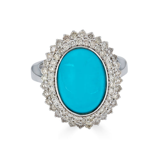 Oval Sleeping Beauty Turquoise Ring