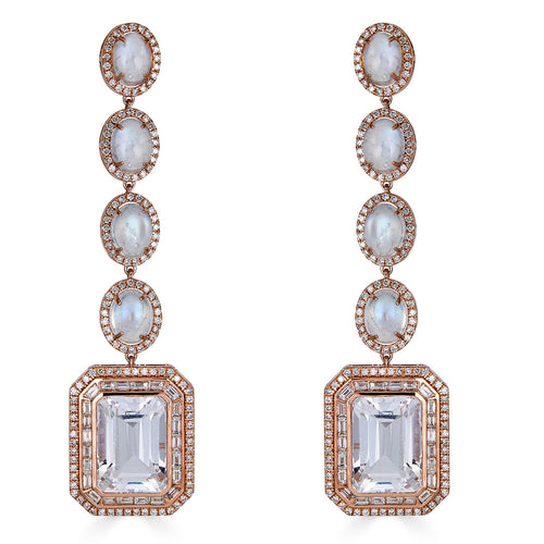 Moonstone & Kunzite Earrings