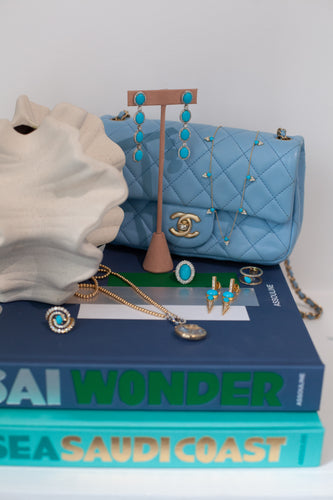 Sleep Beauty Turquoise Four Oval Drop Earrings