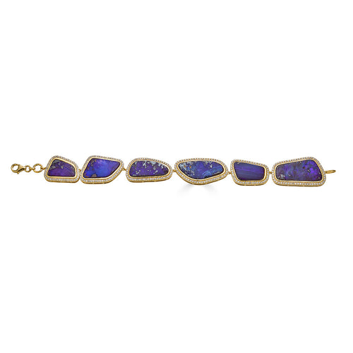 Deep Blue Australian Opal Bracelet