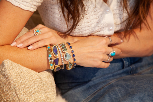 Deep Blue Australian Opal Bracelet