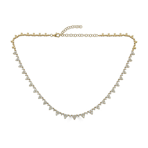 Yellow Gold Triangular Necklace