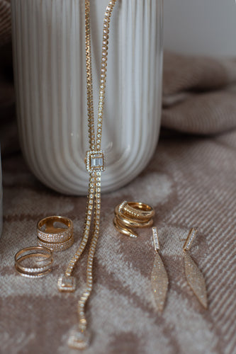 Gold Diamond Screw Ring