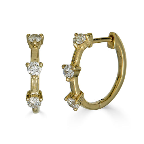 Diamond Gold Hoop Earring