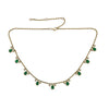 Emerald Drop Charm Necklace