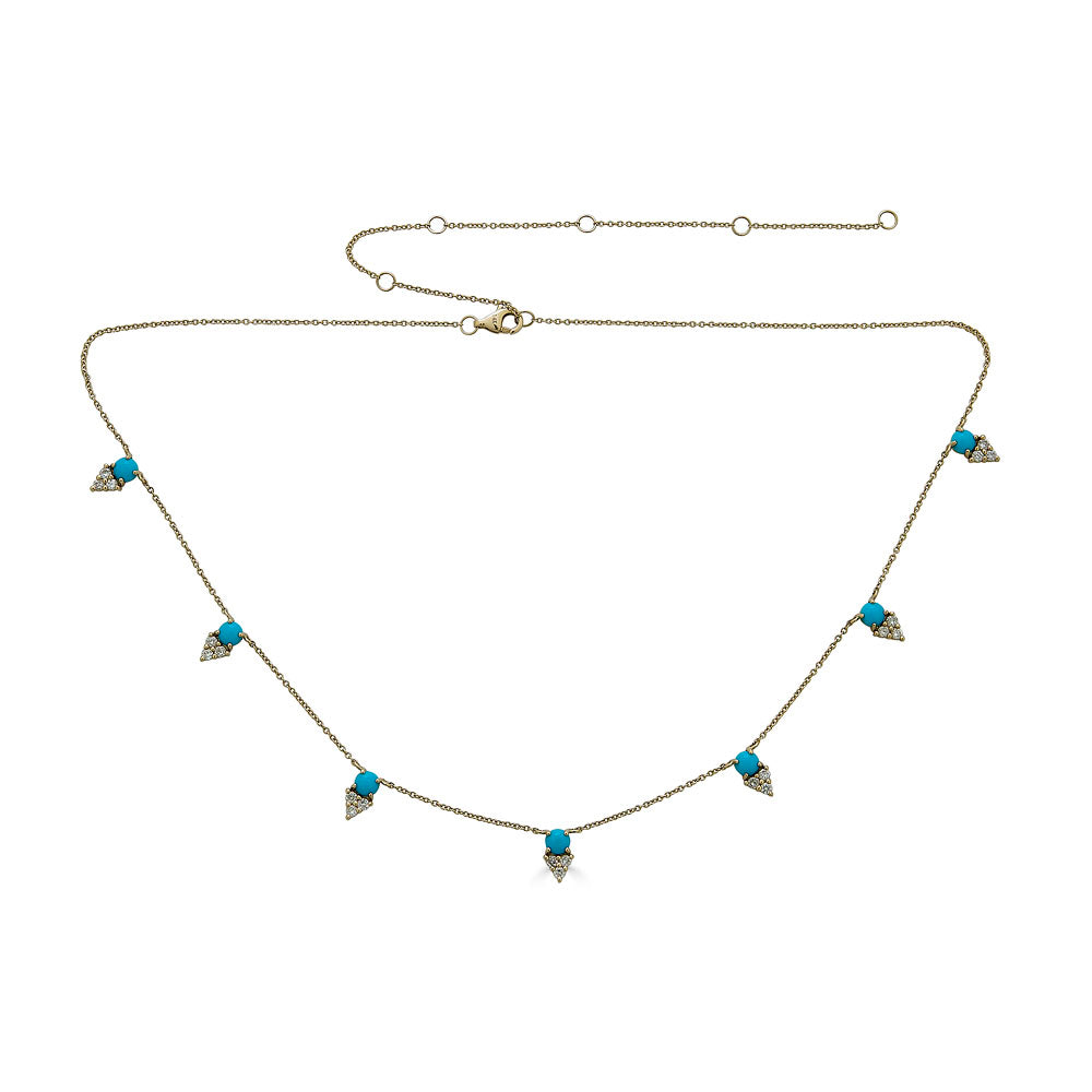 Cabochon Sleep Beauty Turquoise Necklace