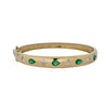 Pear Emerald Gold Bangle