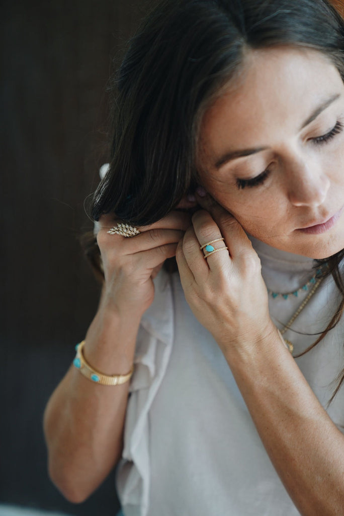 Diamond Leaf Wrap Ring